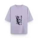  Lion Face Graphic Oversized T-Shirt