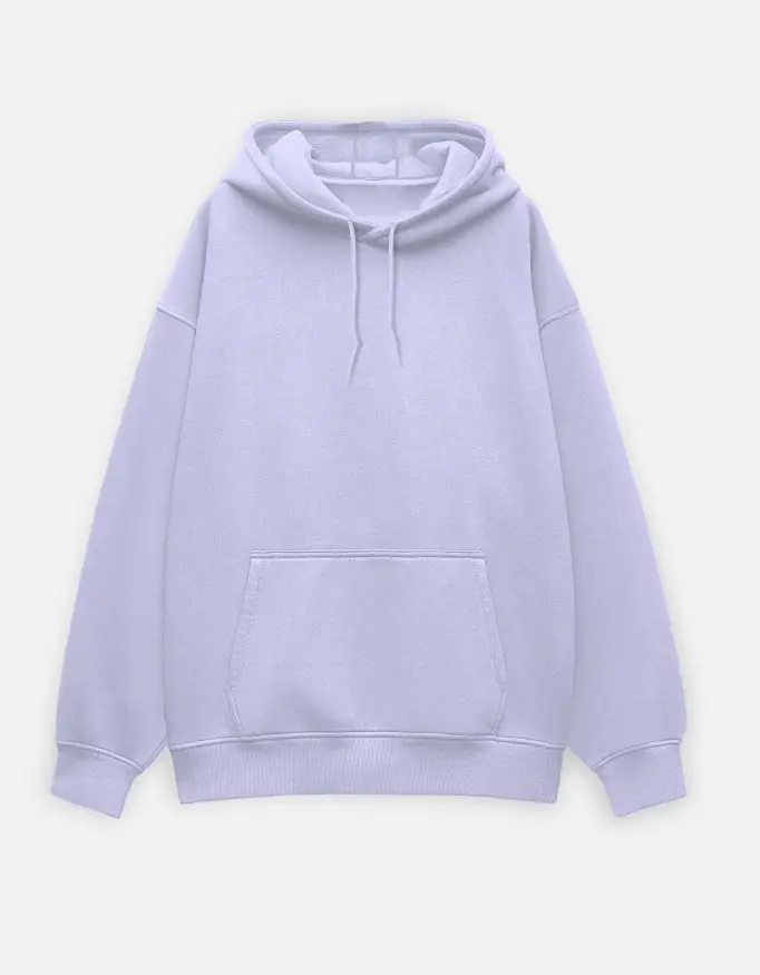 Essential Thick Cotton Unisex Oversized Hoodie (lavender, small)