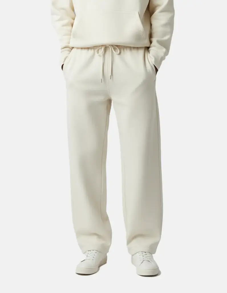 Thick Cotton Unisex Sweatpants (white, small)