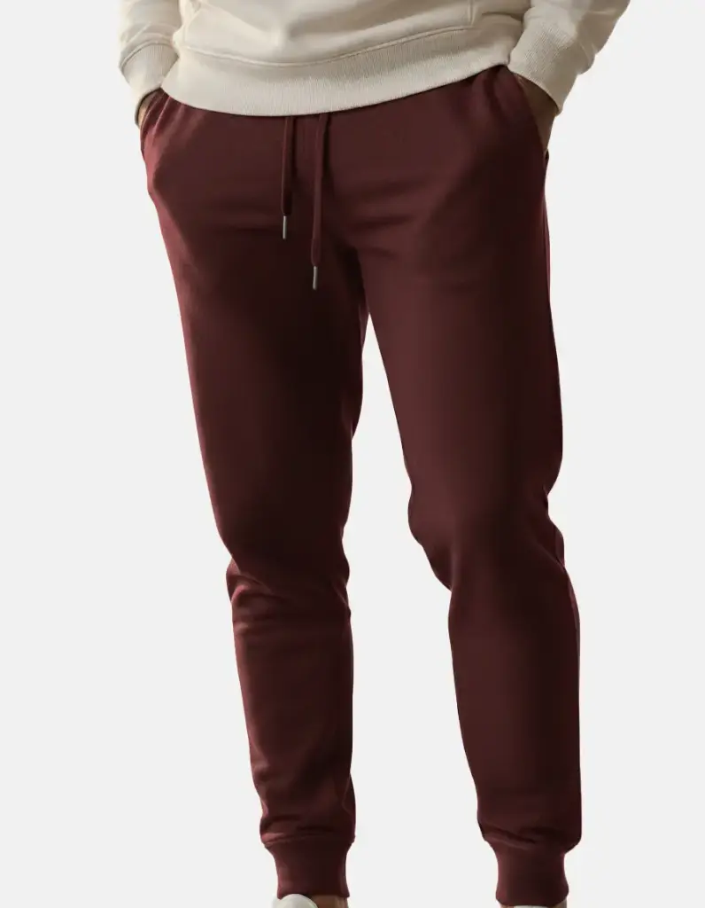 Cotton Unisex Joggers (maroon, small)